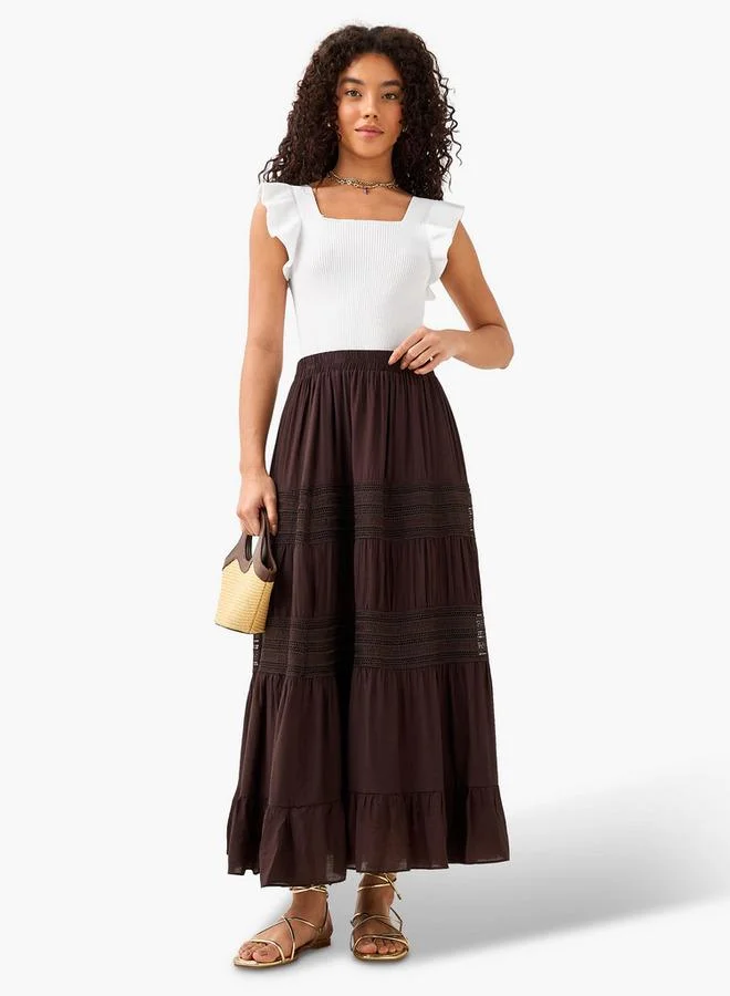 2Xtremz 2Xtremz Maxi Skirt with Tiered Design